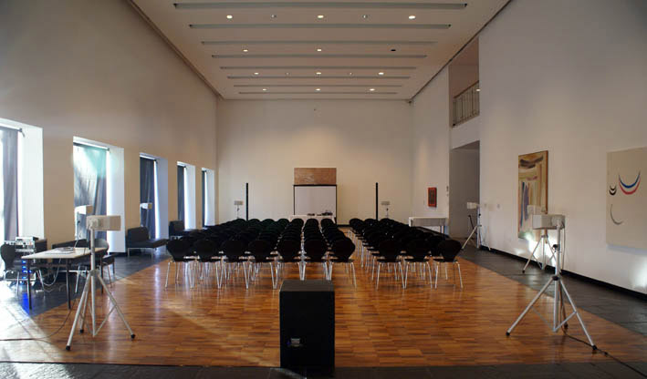8.1 channel speaker set up for Part and Parcel at Whitworth Art Gallery, Manchester